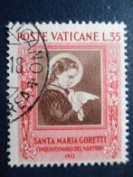 Postzegels Vaticaan 1953 nr. 191 Maria Goretti - cw. € 3,00., Ophalen of Verzenden, Gestempeld