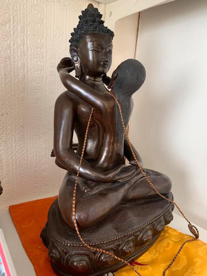 Samantabhadra in Yab Yum staat voor oorspronkelijke wijsheid, Huis en Inrichting, Woonaccessoires | Boeddhabeelden, Zo goed als nieuw