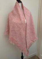 Roze Stola met Franjes en Parel Details, Ophalen of Verzenden, Zo goed als nieuw, Maat 46/48 (XL) of groter, Sjaal