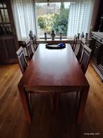 Eethoek met 6 stoelen, Huis en Inrichting, Tafels | Eettafels, Ophalen, Gebruikt, 50 tot 100 cm, Vijf personen of meer