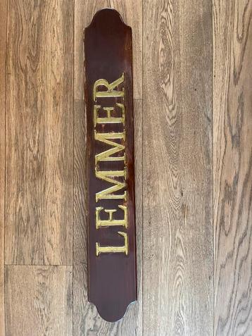 Naambord Lemmer teak beschikbaar voor biedingen
