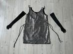 ZILVER GLITTER PAILLETTEN JURK 42-44 NIEUW GALA KERST FEEST, Kleding | Dames, Jurken, Overige kleuren, Maat 42/44 (L), Nieuw, Ophalen of Verzenden
