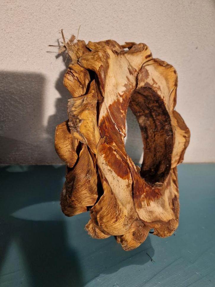 Houten Decoratie Ring, Huis en Inrichting, Woonaccessoires | Wanddecoraties, Zo goed als nieuw, Ophalen of Verzenden
