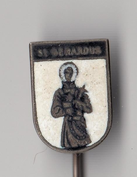 Christendom Sint Gerardus emaille speldje, Verzamelen, Speldjes, Pins en Buttons, Gebruikt, Speldje of Pin, Overige onderwerpen