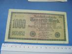 Bankbiljet 1000 Mark uit Duitsland (Reichsbanknote) 1922, Postzegels en Munten, Ophalen of Verzenden, Los biljet