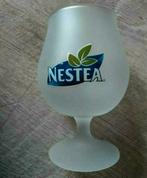 NESTEA,Ice-Tea glazen,glas,matglas,voet,bolvorm,20 cl,M15, Ophalen of Verzenden, Nieuw, Overige typen