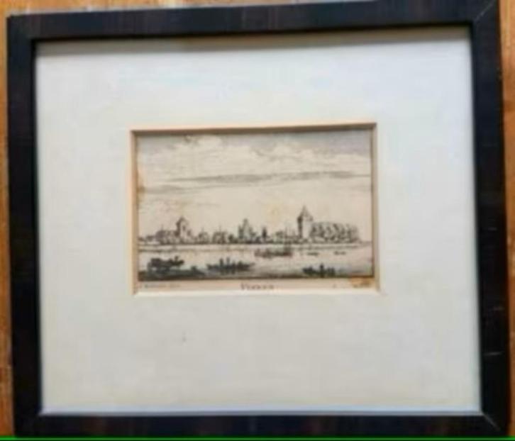 Abraham Rademaker Gezicht op Vianen,, Antiek en Kunst, Kunst | Etsen en Gravures, Ophalen