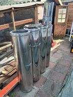 4 stuks dubbelwandig kachelpijp 200mm ( binnenwerks), Doe-het-zelf en Verbouw, Buizen en Afvoer, Ophalen, Zo goed als nieuw, Rvs