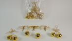 Gouden strikjes en kerstballen, 20 st. kerstversiering. W1, Diversen, Kerst, Tweedehands verkoop, Tweedehands verkoop, Gebruikt