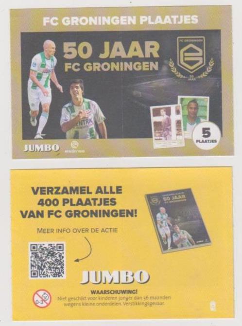 Jumbo 2021: stickers 50 jaar FC Groningen, Verzamelen, Sportartikelen en Voetbal, Zo goed als nieuw, Poster, Plaatje of Sticker