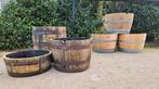 ZATERDAG OPEN! Eiken bloembakken - wijnvaten - whiskyvaten, Tuin, Minder dan 60 cm, Rond, Nieuw