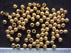 100 metalen kralen 3mm. goud kleurig, Nieuw, Kraal, Ophalen of Verzenden