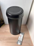 Brabantia Touch Bin – 60L – Mat Zwart, Ophalen of Verzenden, Zo goed als nieuw