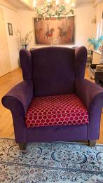 Gestoffeerde heerlijke luie stoel in hippe kleuren, Ophalen, Minder dan 75 cm, Zo goed als nieuw, 100 tot 125 cm