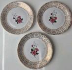 Set van drie borden, bord 18 cm, roos met goud, Winterling, Antiek en Kunst, Antiek | Servies los, Ophalen of Verzenden
