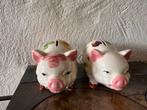 2 Antieke Vintage Spaarvarkens, Verzamelen, Spaarpotten, Ophalen of Verzenden, Gebruikt