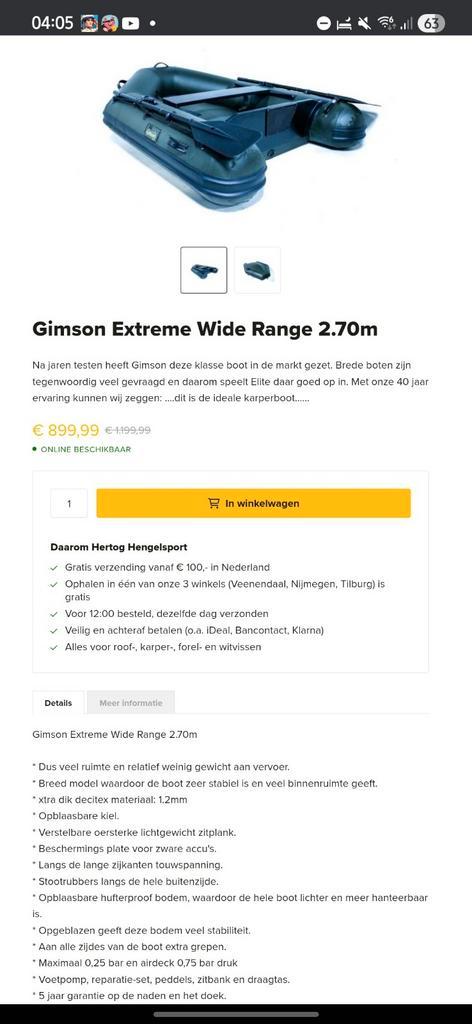 Visboot - Ideaal voor karpervissen!, Watersport en Boten, Hengelsport | Algemeen, Zo goed als nieuw, Ophalen