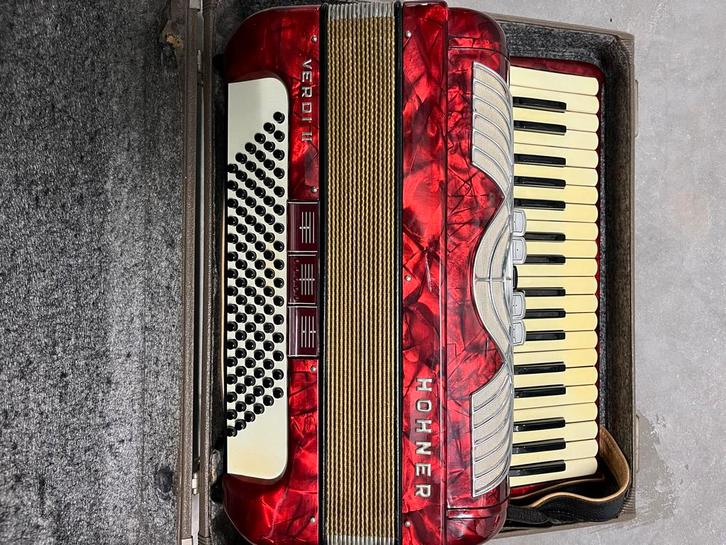 Hohner Verdi II Accordeon - Klassiek en Compleet, Muziek en Instrumenten, Accordeons, Gebruikt, Toetsaccordeon, 120-bas, Hohner