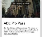 ADE Pro Pass 2025 – Van €670 voor €450, Eén persoon