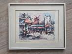 Schilderij / prent - Marius Girard- Parijs Le Moulin Rouge, Ophalen of Verzenden