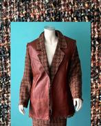 1C Vintage jaren 80 bouclé blazer bruin maat 40, Kleding | Dames, Jasjes, Kostuums en Pakken, Maat 38/40 (M), Bruin, Verzenden