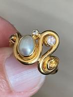 Rabinovich vermeilring met parel en steentjes nieuwstaat, Sieraden, Tassen en Uiterlijk, Ophalen of Verzenden, Zo goed als nieuw