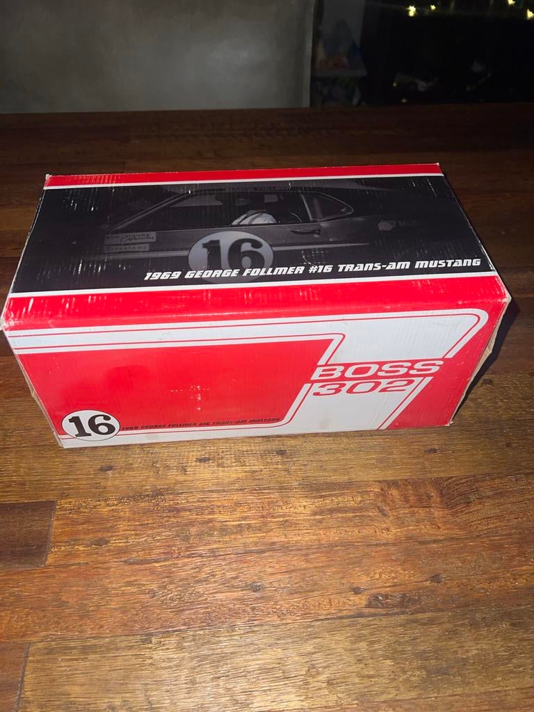 Welly 1:18 1969 George Follmer Mustang, Overige merken, Auto, Groter dan 1:32, Nieuw