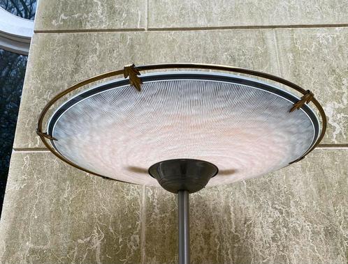Midcentury vloerlamp / staande lamp, Huis en Inrichting, Lampen | Vloerlampen, Zo goed als nieuw, 150 tot 200 cm, Glas, Metaal