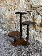 Vintage franse plantentafel etagère warm hout retro, Ophalen