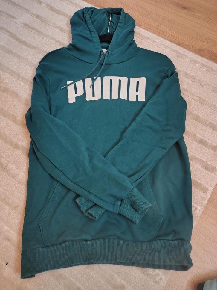 Puma donkergroene hoodie – dames maat M., Kleding | Dames, Truien en Vesten, Zo goed als nieuw, Maat 38/40 (M), Groen, Ophalen of Verzenden