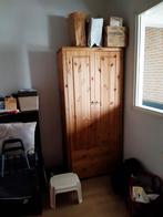 IKEA kledingkast massief grenen – met hangroede & plank, zee, Ophalen, 100 tot 150 cm, Zo goed als nieuw, 150 tot 200 cm