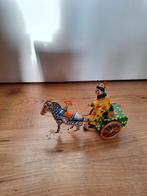 Vintage blikken speelgoed clown met paard en wagen, Antiek en Kunst, Antiek | Speelgoed, Ophalen of Verzenden