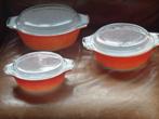 3x JaJ England Pyrex ovenschalen met deksel mooie staat, Huis en Inrichting, Verzenden, Gebruikt