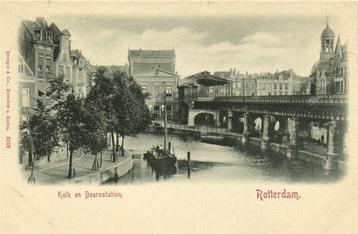 Kolk en Beursstation. - Rotterdam. - ongelopen beschikbaar voor biedingen