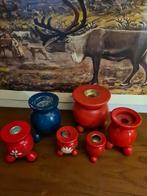 Vintage zweedse jul kerst kandelaars, bolletjes kandelaars, Diversen, Kerst, Ophalen of Verzenden, Gebruikt