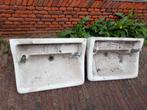 2 stuks wastafels keramiek inclusief originele kraan, Doe-het-zelf en Verbouw, Sanitair, Ophalen, Gebruikt, Steen, Wastafel