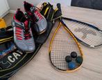 Twee squashrackets , balletjes , schoenen (maat 43) en tas, Sport en Fitness, Gebruikt, Ophalen of Verzenden
