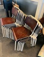 53x Gispen TU Delft | Op=Op, Vijf, Zes of meer stoelen, Metaal, Vintage retro buisframe design rotan webbing papercord, Gebruikt