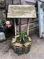 Houten decoratie waterput voor tuin/balkon, Ophalen, Overige materialen, Gebruikt, Binnen