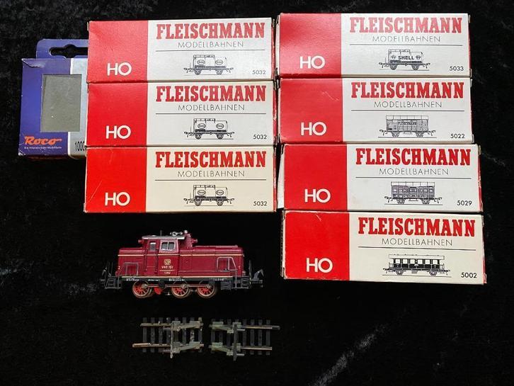 Fleischmann locomotief plus wagons, Hobby en Vrije tijd, Modeltreinen | H0, Gebruikt, Locomotief, Gelijkstroom, Fleischmann, Ophalen of Verzenden