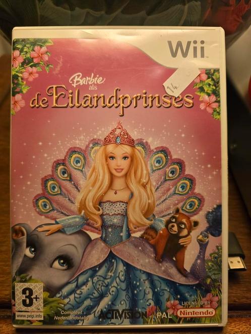 Nintendo Wii Barbie, de Eilandprinses spel, Spelcomputers en Games, Games | Nintendo Wii, Zo goed als nieuw, 1 speler, Vanaf 3 jaar