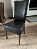 6 Lloyd Loom Eetkamerstoelen Riet/Leer, Ophalen, Gebruikt, Bruin, Klassiek