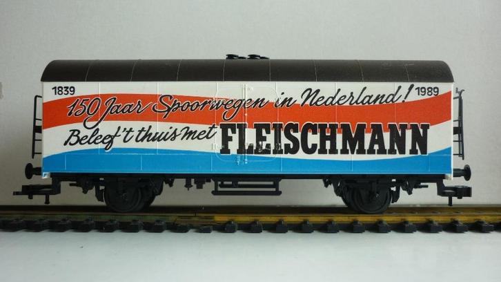 Fleischmann H0 koelwagon 150 jaar Spoorwegen in Nederland, Hobby en Vrije tijd, Modeltreinen | H0, Gebruikt, Wagon, Gelijkstroom