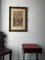 Authentieke aquarel van Delft – gesigneerd AVR, 1894, Antiek en Kunst, Kunst | Schilderijen | Klassiek, Ophalen of Verzenden