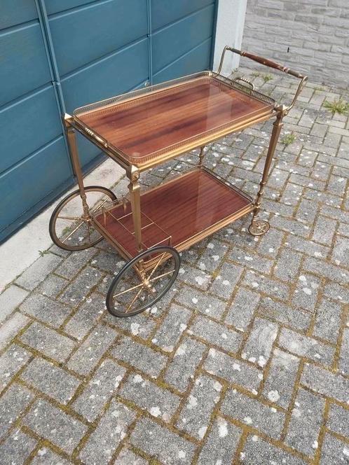 Vintage bar cart/serveerwagen hollywood regency stijl, Huis en Inrichting, Barren, Ophalen of Verzenden