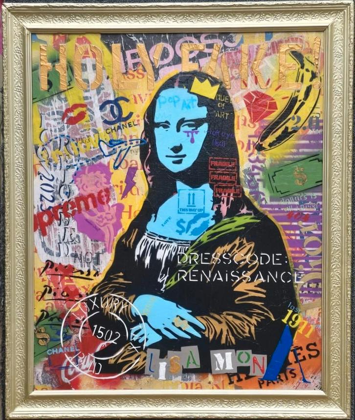 LISA MONA popart, Antiek en Kunst, Kunst | Schilderijen | Modern, Ophalen of Verzenden