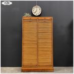 Oude dubbele roldeurkast kast archiefkast Boekenkast, Ophalen, Gebruikt, Vintage, 50 tot 100 cm