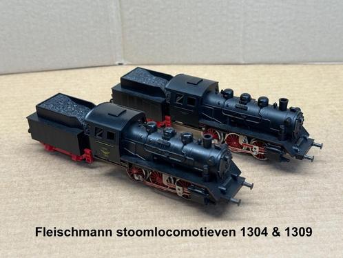 Fraaie set Fleischmann tweeling locomotieven 1304 & 1309, Hobby en Vrije tijd, Modeltreinen | H0, Zo goed als nieuw, Locomotief