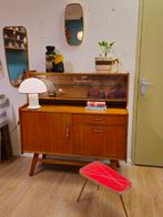 Vintage Highboard Vitrinekast Vitrine Kast Kastje Dressoir, Ophalen, Huis en Inrichting