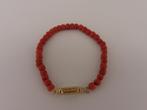 Bloedkoralen armband met gouden slot                     D20, Ophalen of Verzenden, Overige materialen, Ketting